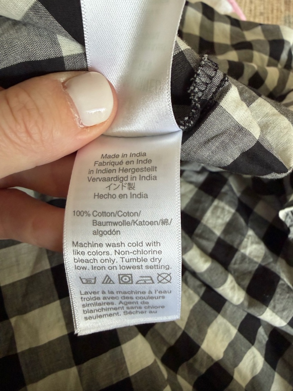 J. Crew Black & White Gingham Shirt Dress - Picture 6 of 6